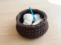 Corbeille au crochet fait main